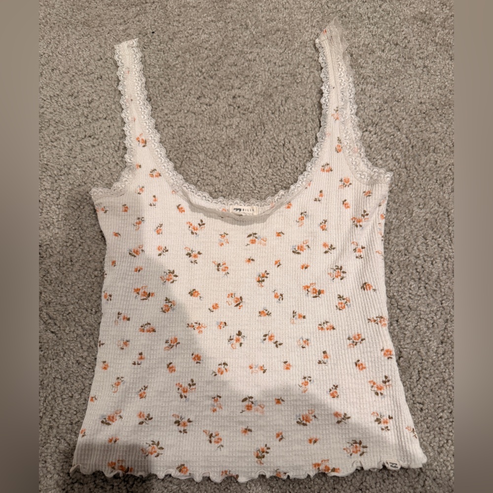 Billabong Floral Lace-Trimmed Women's tank Top camisole
